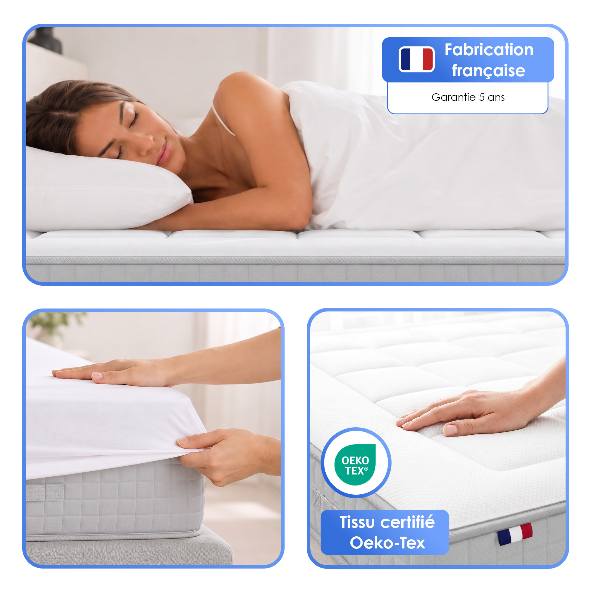Sommier tapissier en kit gris de l’ensemble MAX